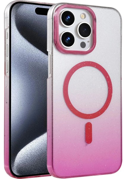 Apple iPhone 14 Pro Max Glossy Magsafe Kapak - Pembe