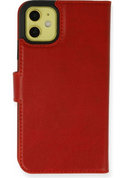 iPhone 13 Mini Kılıf Trend S Plus Kapaklı Kılıf - Kırmızı