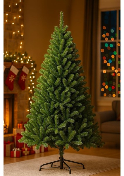 150 cm Kutulu Metal Ayak Yılbaşı Ağacı Gür Dallı Noel Yılbaşı Çam Ağacı Demir Ayak 240 dal