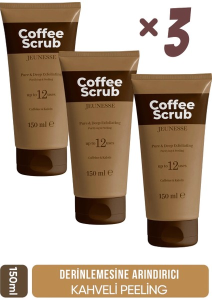 Soyulabiir Kahve Özlü Arındırıcı Peeling Yüz Maskesi 150 ml x 3 Adet