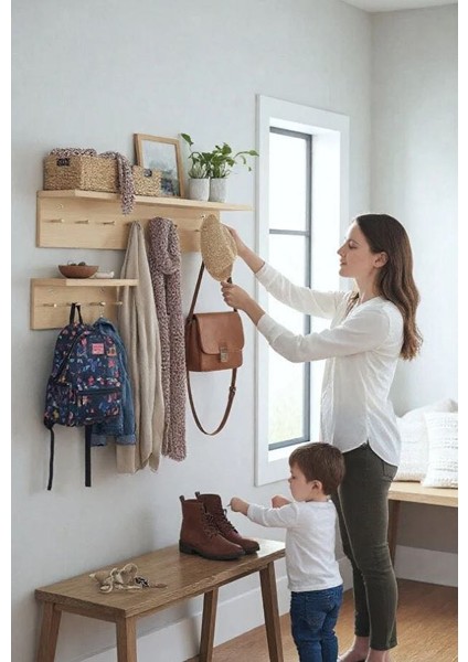 Sunta Askılık Raflı 70X14 ve 50X14 | Mutfak, Antre, Banyo, Ofis, Mağaza, Çocuk ve Yatak Odası