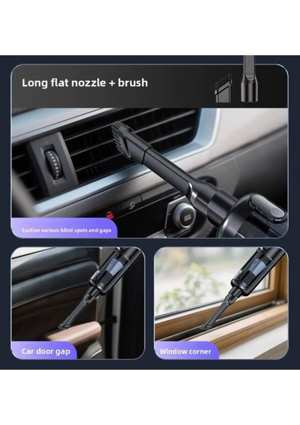Suitu ST-126 Plus Kablosuz Şarjlı Araç Süpürgesi Yüksek Emiş Gücü, Şarjlı Taşınabilir El Süpürge Vakum Üfleme