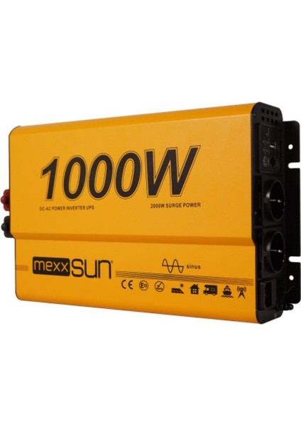 12V Volt - 1000W Watt Ats Ups Şarjlı Tam Sınüs Inverter ( Ekranlı ) modelleri