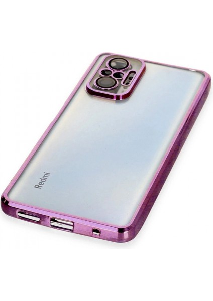 Xiaomi Redmi Note 10 Pro Kılıf Lensli Silikon - Mor modelleri