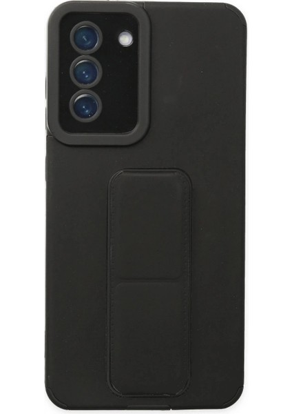 Samsung Galaxy S21 Fe Kılıf Mega Standlı Silikon - Siyah