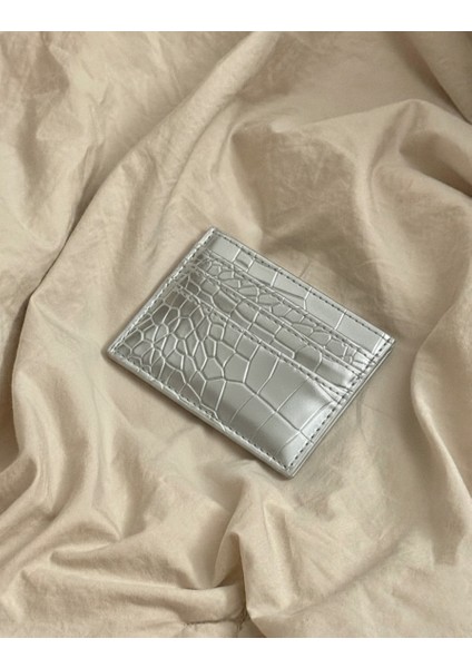 Gümüş Deri Görünümlü Kartlık Cüzdan fiyatları