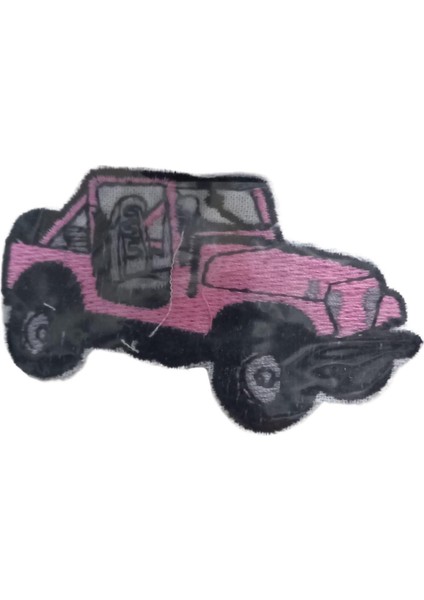 Aplike Ütü Ile Yapışan Jeep Pembe Arma 2,5x3 cm