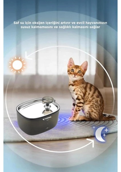 Otomatik Filtreli Kedi Köpek Su Pınarı Su Çeşmesi Sessiz Su Şelalesi 2.5lt fırsatları