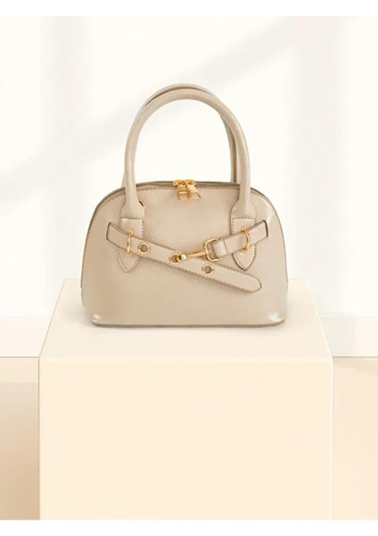 Reyna Kadın Çift Saplı Özel Kilit Sistemli Kadın El, Çapraz ve Omuz Çanta Bej fiyatları