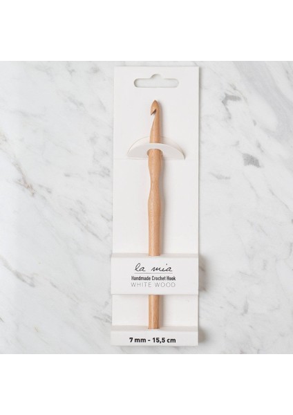 La Mia Whitewood 7 mm 15.5 cm Ahşap Yün Tığ