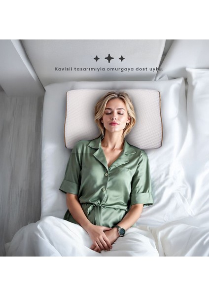 Visco Ortopedik Boyun Destek Yastığı,boyun fıtığı-düzleşmesi yastığı YEDEK KILIF HEDİYELİ indirimleri