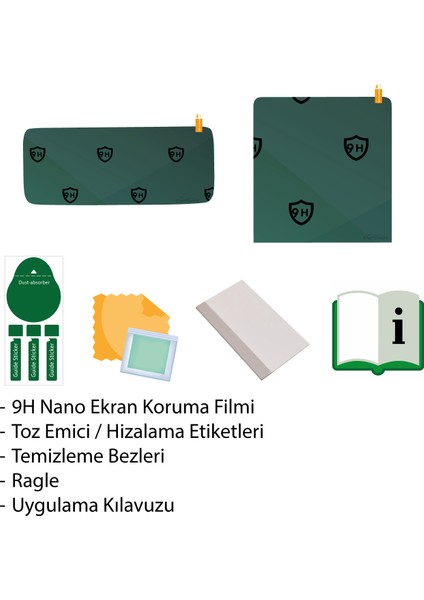 Mercedes C Serisi W206 (2021-2025) Uyumlu 11.9" Multimedya ve 12.3" Gösterge Çift Set 9h Nano Ekran Koruyucu fırsatları