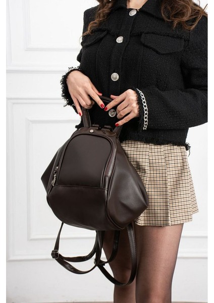 Kadın Çok Amaçlı Fermuarlı Geniş Iç Hacimli Sırt Omuz ve El Çantası fiyatları