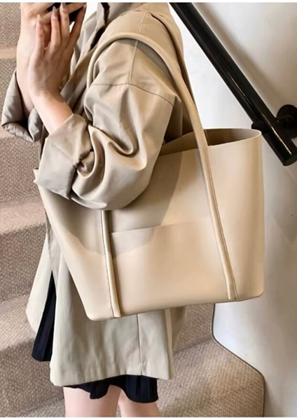 Fre Ön Cepli Mıknatıs Kapaklı Cüzdan Detaylı Kadın El Kol ve Omuz Çantası Vizon fırsatları