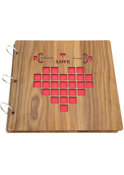 Albüm Ahşap Kapaklı Yatay Temalı Dekoratif Hediyelik