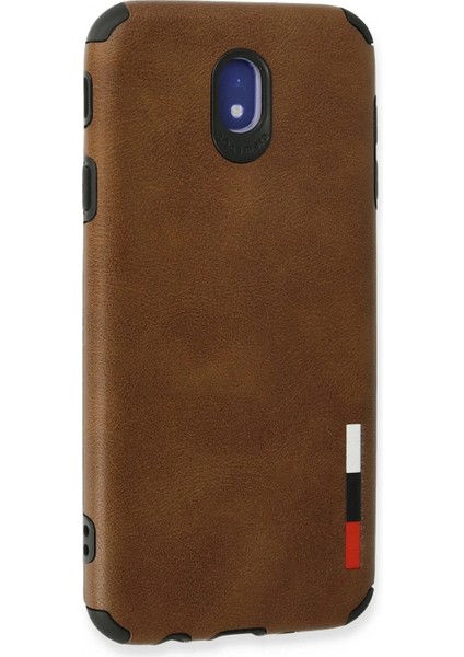 Samsung Galaxy J7 Pro / J730 Kılıf Loop Deri Silikon - Kahverengi modelleri