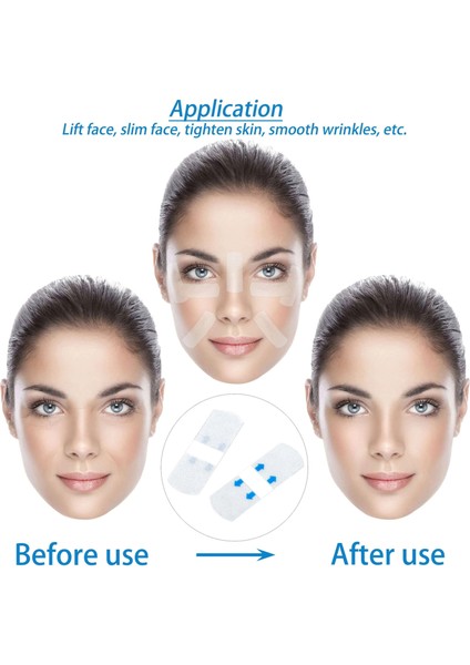 24 Adet Kırışıklık Bandı, Kaş Germe Bant, Çene Gerdirme, Yüz Gerdirme, Boyun Germe fiyatları