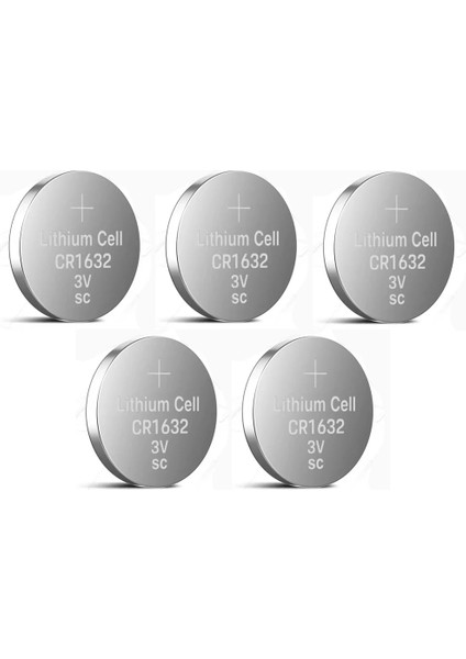 Yuma CR1632 Süper Lityum 3V 5’li Kart Düğme Pil