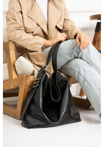 Kadınhalka Detay Büyük Boy El Kol Omuz Çantası Yumuşak Deri Vintage Model fiyatları