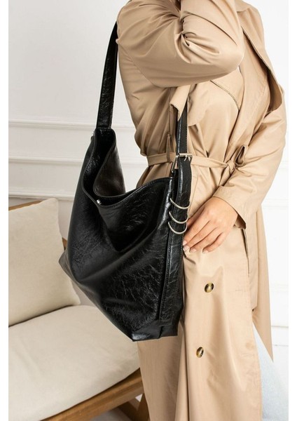 Kadınhalka Detay Büyük Boy El Kol Omuz Çantası Yumuşak Deri Vintage Model modelleri