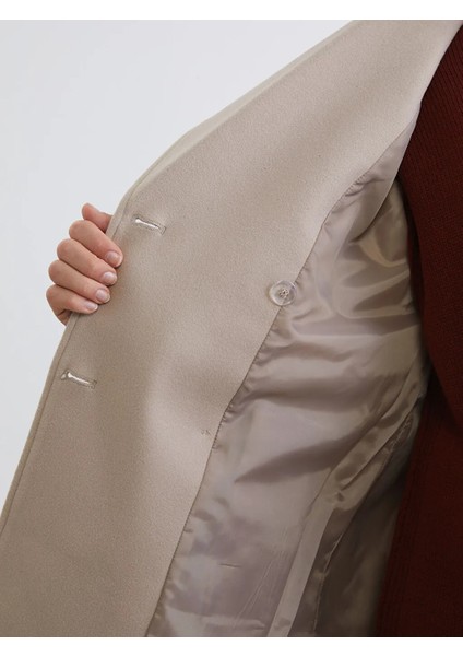 Lcw Modest Bej Ceket Yaka Kadın Kaşe Kaban fırsatları