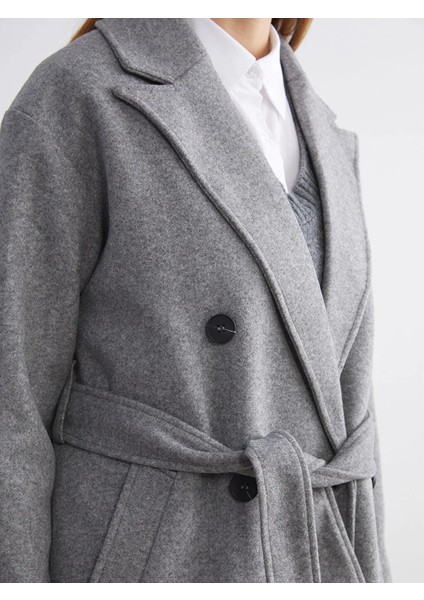 Lcw Modest Antrasit Ceket Yaka Kadın Kaşe Kaban modelleri