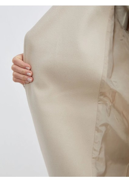 Lcw Modest Bej Kapüşonlu Kadın Kaşe Kaban fırsatları