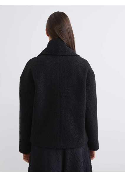 Lcw Modest Siyah Şal Yaka Kadın Kaban fırsatları