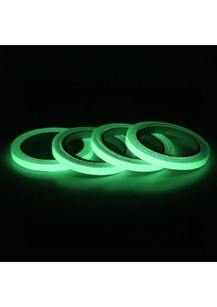 Karanlıkta Işık Veren Yansıyan 4 Metre Fosforlu Yeşil Şerit Bant indirimleri