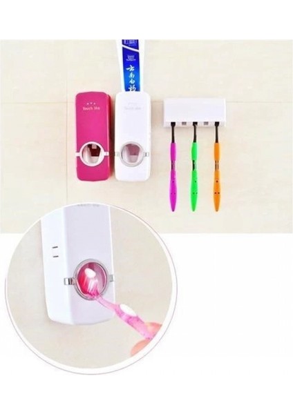 Otomatik Diş Macunu Sıkacağı ve 5 Adet Diş Fırası Tutacağı Diş Fırçalığı indirimleri