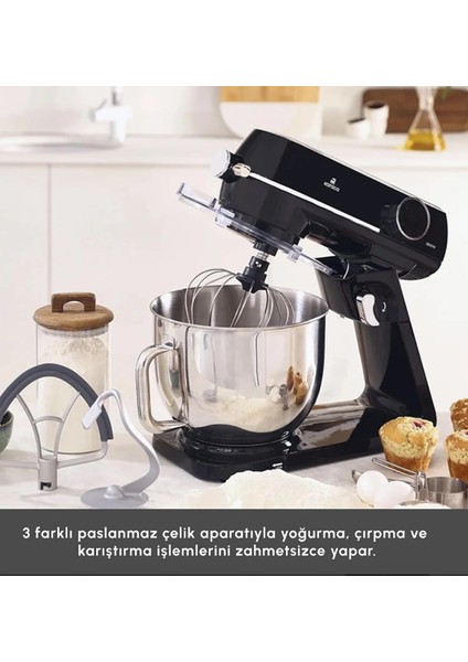 7 Litre Paslanmaz Çelik Kulplu Hazne Dijital Kontrol Premıum Döküm Gövde 1800W Kıyma-Sucuk Makinesi & Mutfak Şefi modelleri