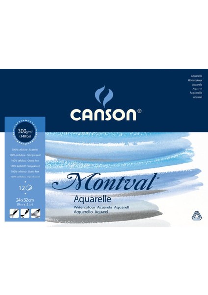 Canson Montval Sulu Boya Blok Pad Canmontv 12 Syf 24X32 300 gr