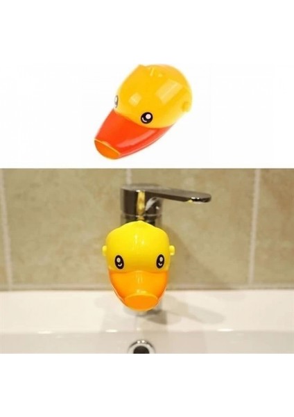 Çocuklar Için Eğitici ve Güvenli Musluk Uzatıcı Genişletici Başlık Aparatı Ördek Figürlü fırsatları
