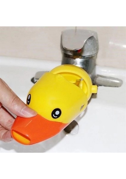 Çocuklar Için Eğitici ve Güvenli Musluk Uzatıcı Genişletici Başlık Aparatı Ördek Figürlü indirimleri