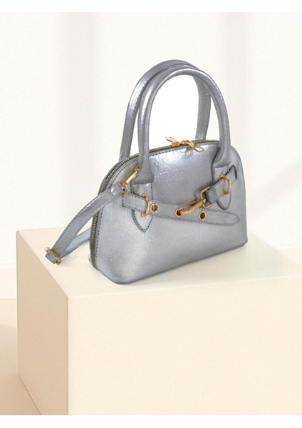 Reyna Kadın Çift Saplı Özel Kilit Sistemli Kadın El, Çapraz ve Omuz Çanta Gümüş fiyatları