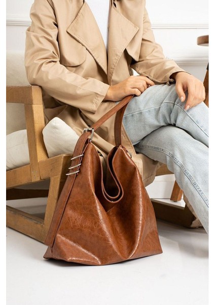 Kadınhalka Detay Büyük Boy El Kol Omuz Çantası Yumuşak Deri Vintage Model modelleri