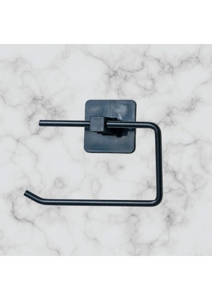 Kendiliğinden Yapışkanlı Siyah Paslanmaz Metal Kapaksız Tuvalet Kağıtlığı Aparatı (K95) fiyatları