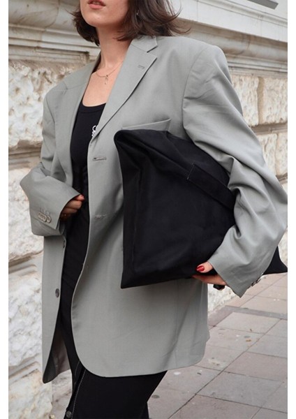 Kadın Büyük Boy El Kol Omuz ve Tote Çanta - Geniş Hacim Süet Siyah modelleri