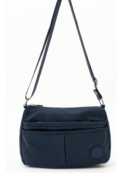 Sanmorris Glc Kadın 4009 Suya Dayanıklı Paraşüt Kumaş 5 Gözlü Siyah Renkli Çapraz Askılı El ve Omuz Çantası modelleri