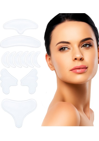 11 Adet Silikon Kırışıklık Düzleştirici, Tekrar Kullanılabilir Silikon, Kırışıklık Düzleştirici Yama Alın Göz Yüz ve Cilt Bakım fırsatları