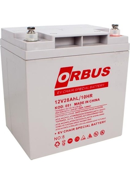 12 Volt 28 Amper Elektrikli Bisiklet Aküsü