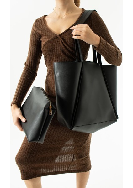 Kadın Moa Model Büyük Boy Yavrulu Mıknatıs Kapaklı El&kol&omuz Çantası