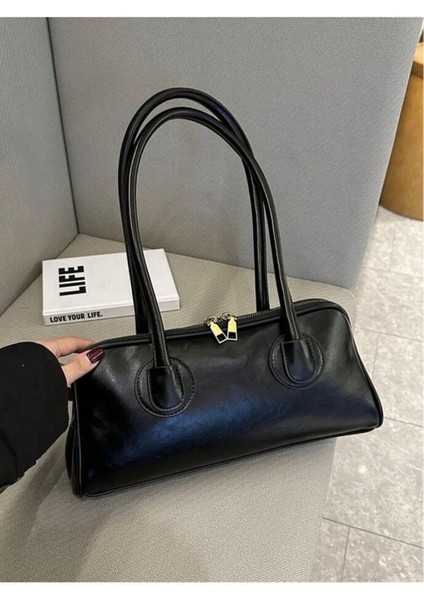 Kadın Çift Fermuarlı Uzun Saplı Baget Model El & Kol & Omuz Çantası modelleri