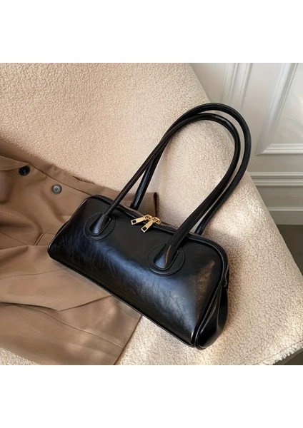 Kadın Çift Fermuarlı Uzun Saplı Baget Model El & Kol & Omuz Çantası fırsatları