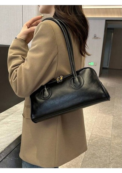 Kadın Çift Fermuarlı Uzun Saplı Baget Model El & Kol & Omuz Çantası indirimleri