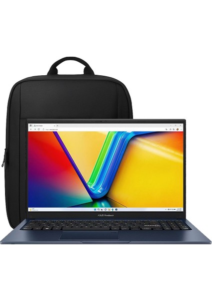 Vivobook 15 X1504VA-NJ3665 FR98 Intel Core 5 120U 24 GB 4 Tb SSD Windows 11 Pro 15.6" Taşınabilir Bilgisayar + Çanta