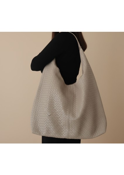 Krem Örgü Tote Çanta fiyatları