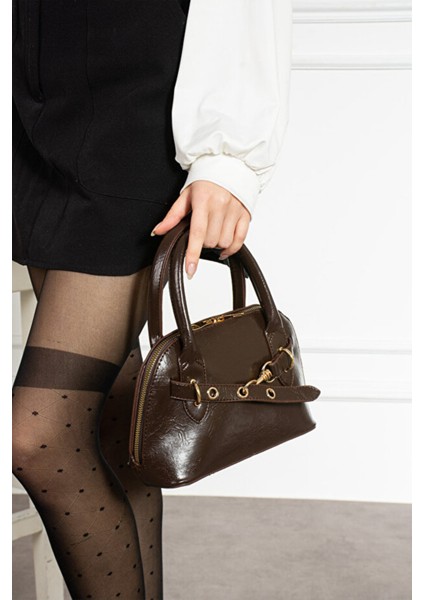 Reyna Kadın Çift Saplı Özel Kilit Sistemli Kadın El, Çapraz ve Omuz Çanta Kahverengi fiyatları