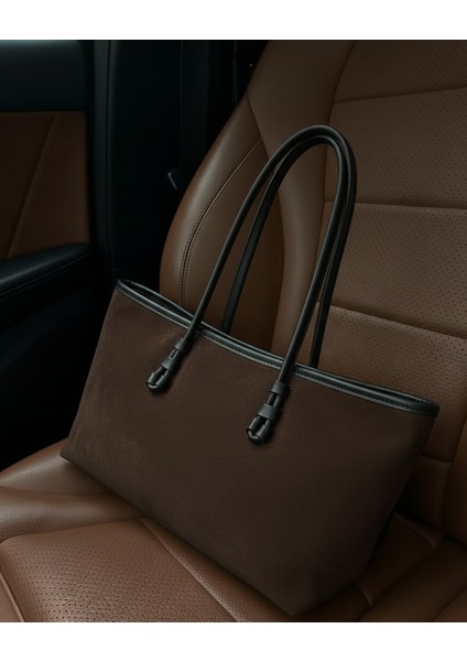 Acı Kahve Süet Kol Çantası