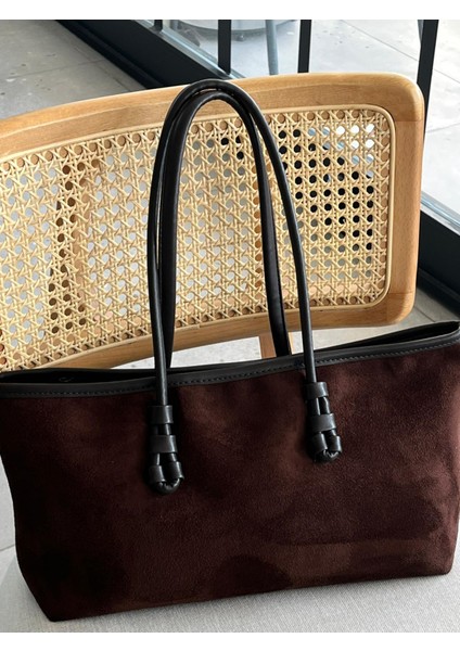 Acı Kahve Süet Kol Çantası modelleri